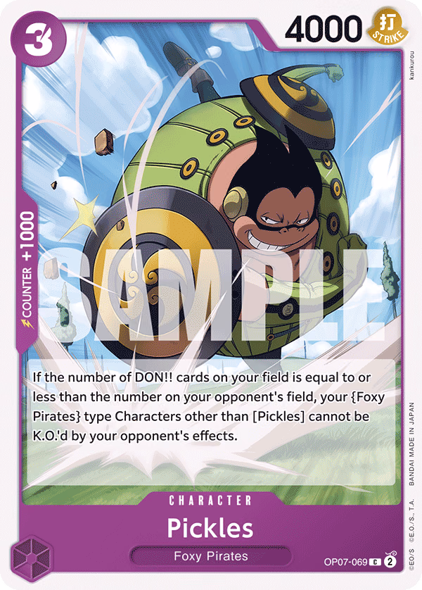 Pickles One Piece card (OP07-069, 500 Years in the Future)