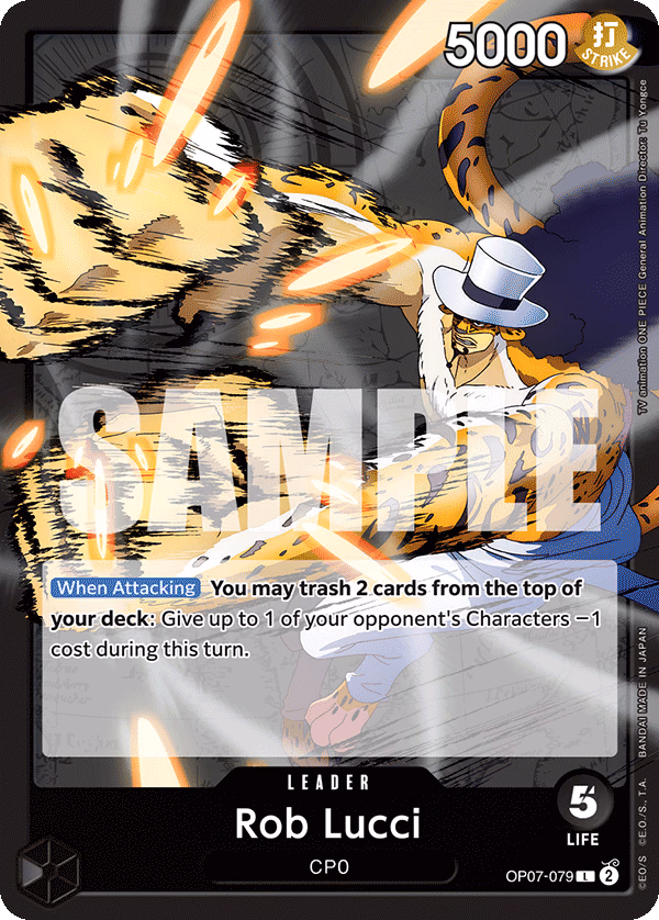 Rob Lucci One Piece card (OP07-079, 500 Years in the Future)