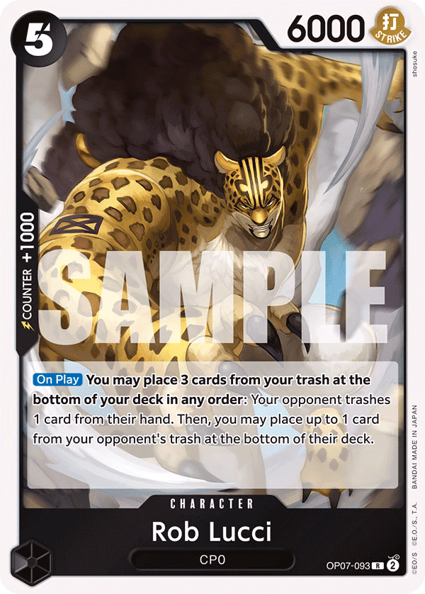 Rob Lucci One Piece card (OP07-093, 500 Years in the Future)