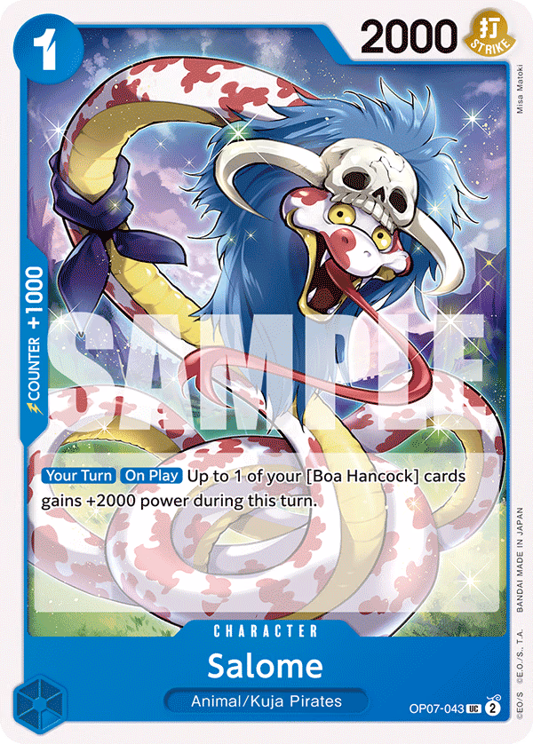 Salome One Piece card (OP07-043, 500 Years in the Future)