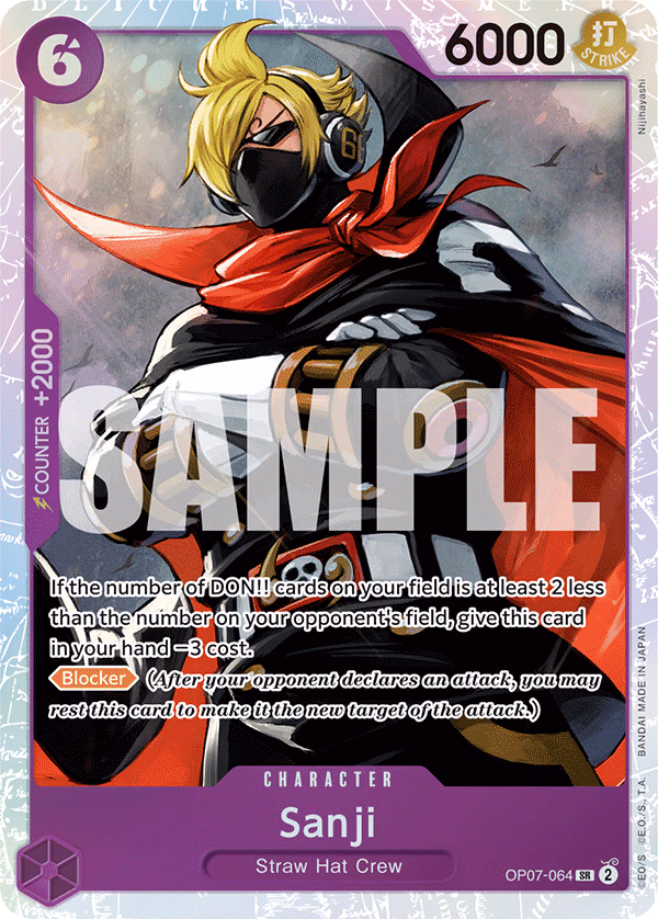 Sanji One Piece card (OP07-064, 500 Years in the Future)
