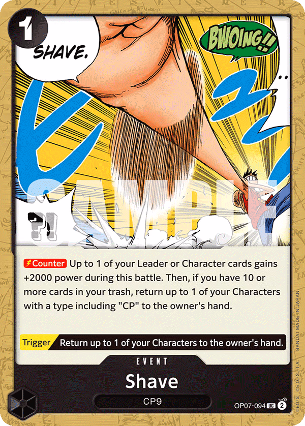 Shave One Piece card (OP07-094, 500 Years in the Future)