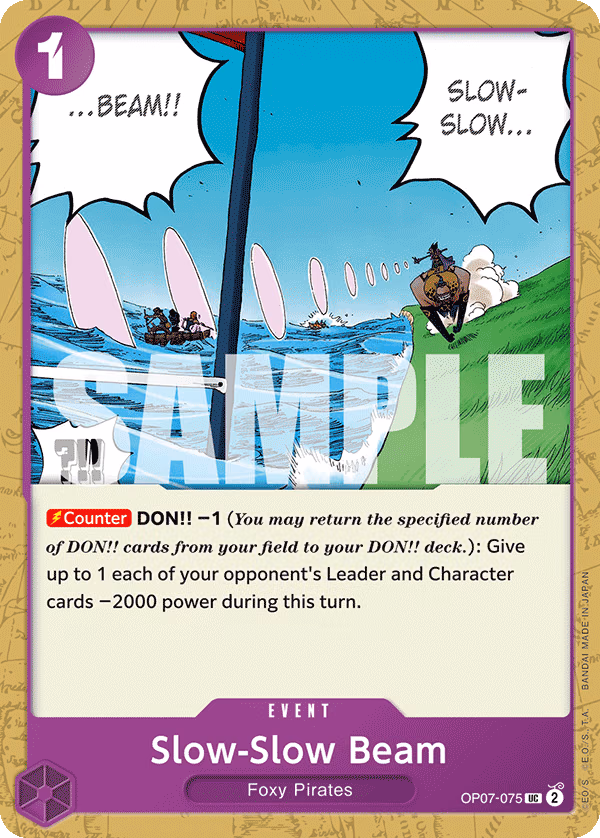 Slow-Slow Beam One Piece card (OP07-075, 500 Years in the Future)