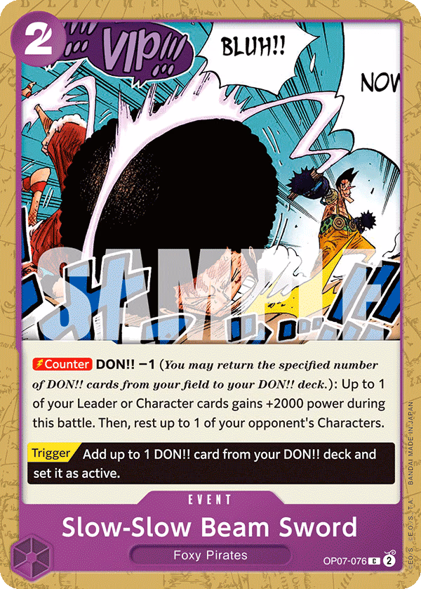 Slow-Slow Beam Sword One Piece card (OP07-076, 500 Years in the Future)