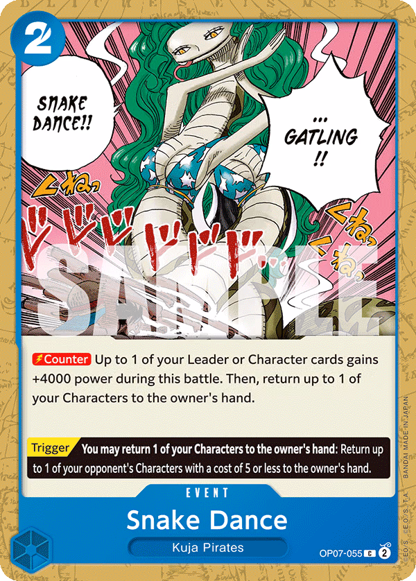 Snake Dance One Piece card (OP07-055, 500 Years in the Future)
