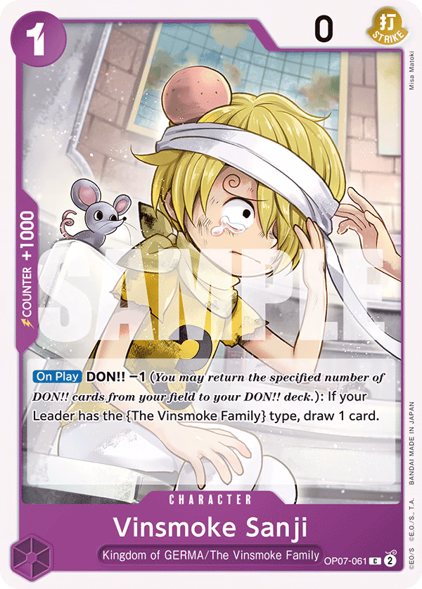 Vinsmoke Sanji One Piece card (OP07-061, 500 Years in the Future)