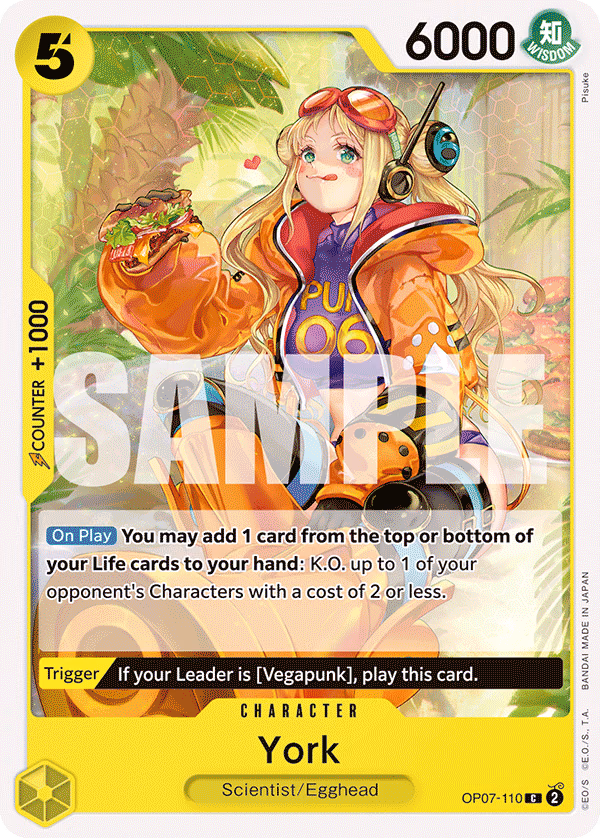 York One Piece card (OP07-110, 500 Years in the Future)