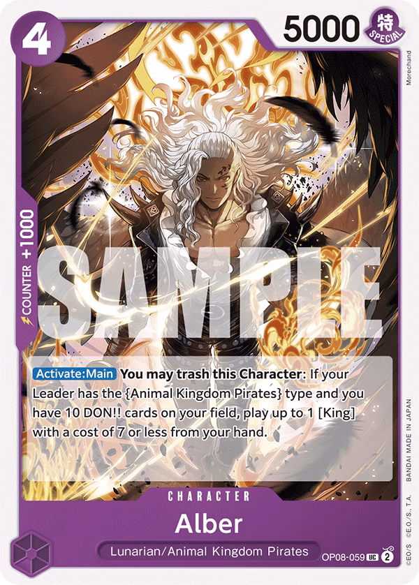 Alber One Piece card (OP08-059, Two Legends)
