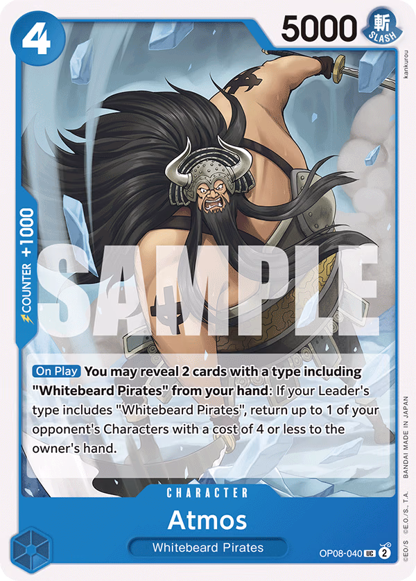 Atmos One Piece card (OP08-040, Two Legends)