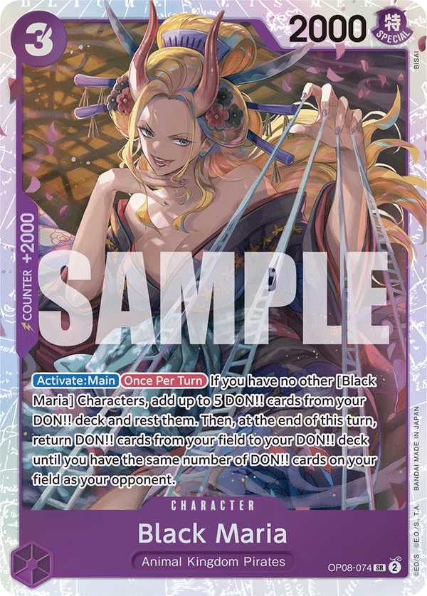 Black Maria One Piece card (OP08-074, Two Legends)