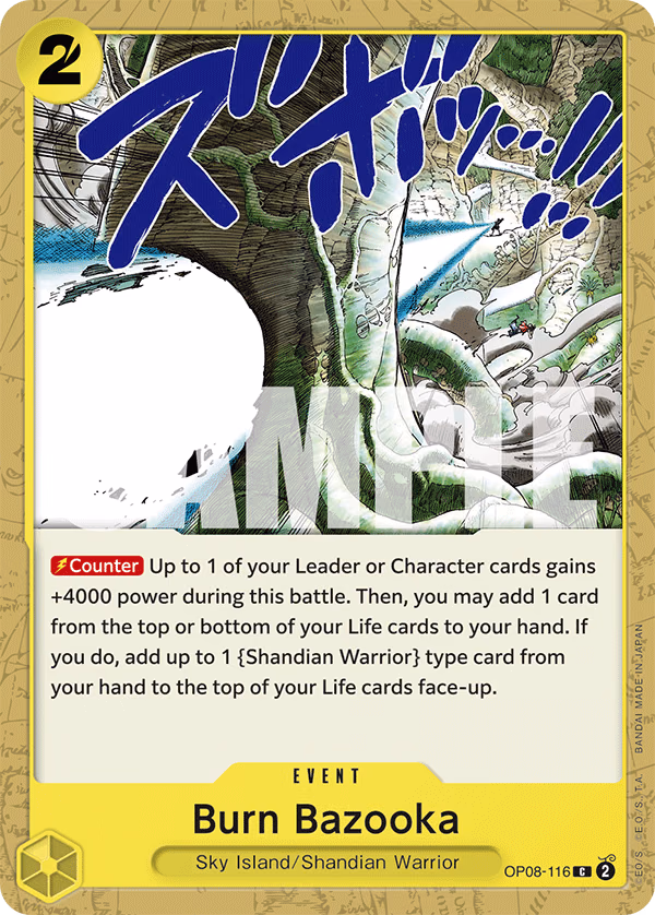 Burn Bazooka One Piece card (OP08-116, Two Legends)