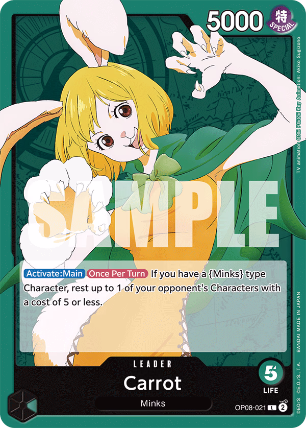 Carrot One Piece card (OP08-021, Two Legends)