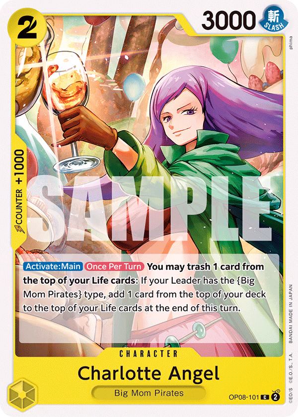 Charlotte Angel One Piece card (OP08-101, Two Legends)