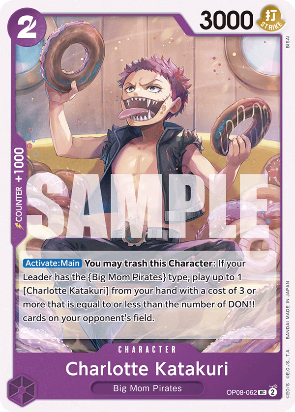 Charlotte Katakuri One Piece card (OP08-062, Two Legends)