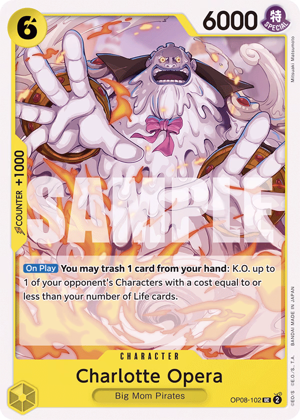 Charlotte Opera One Piece card (OP08-102, Two Legends)