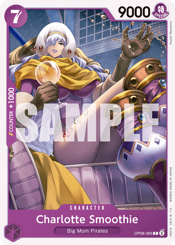 Charlotte Smoothie One Piece card (OP08-065, Two Legends)