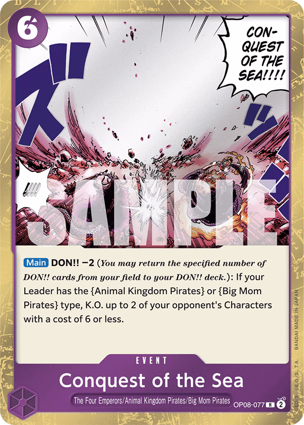 Conquest of the Sea One Piece card (OP08-077, Two Legends)