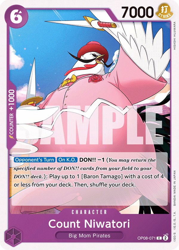 Count Niwatori One Piece card (OP08-071, Two Legends)