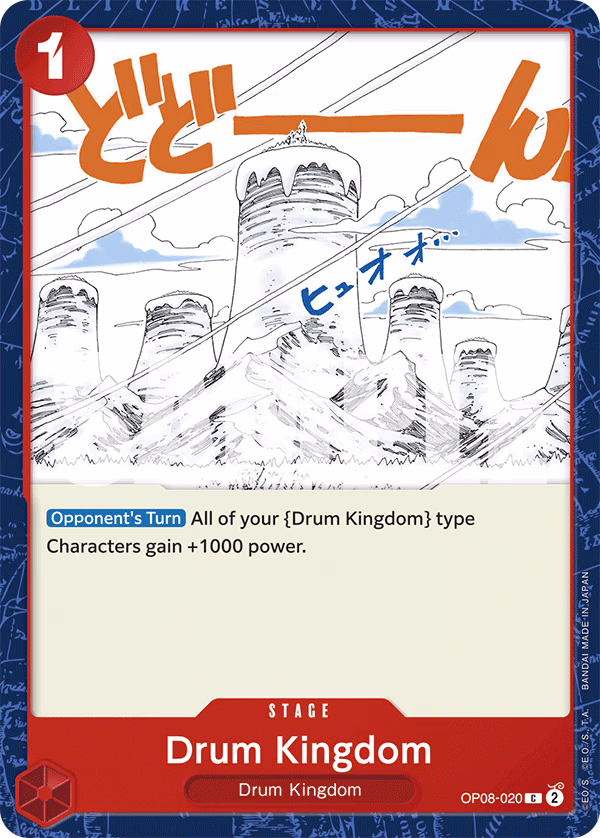 Drum Kingdom One Piece card (OP08-020, Two Legends)