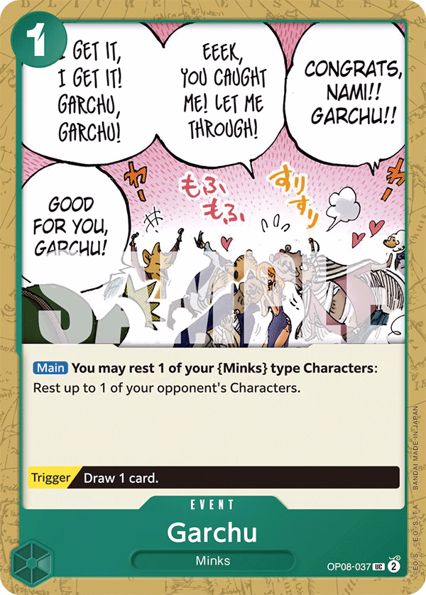 Garchu One Piece card (OP08-037, Two Legends)