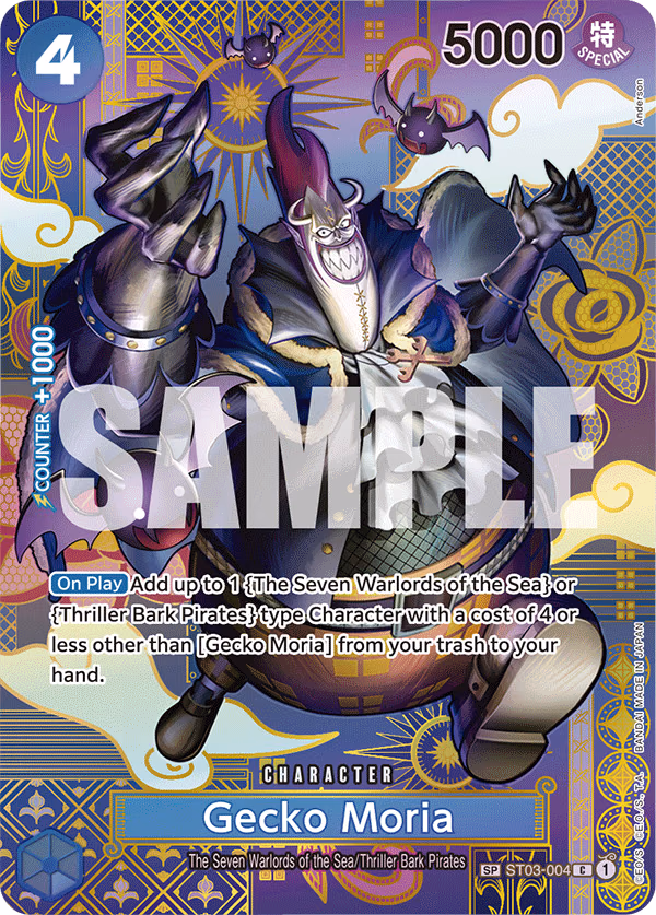 Gecko Moria (SP Card) One Piece card (ST03-004, Two Legends)