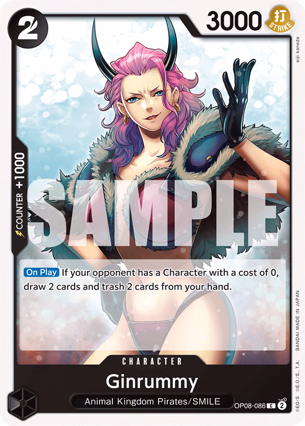 Ginrummy One Piece card (OP08-086, Two Legends)