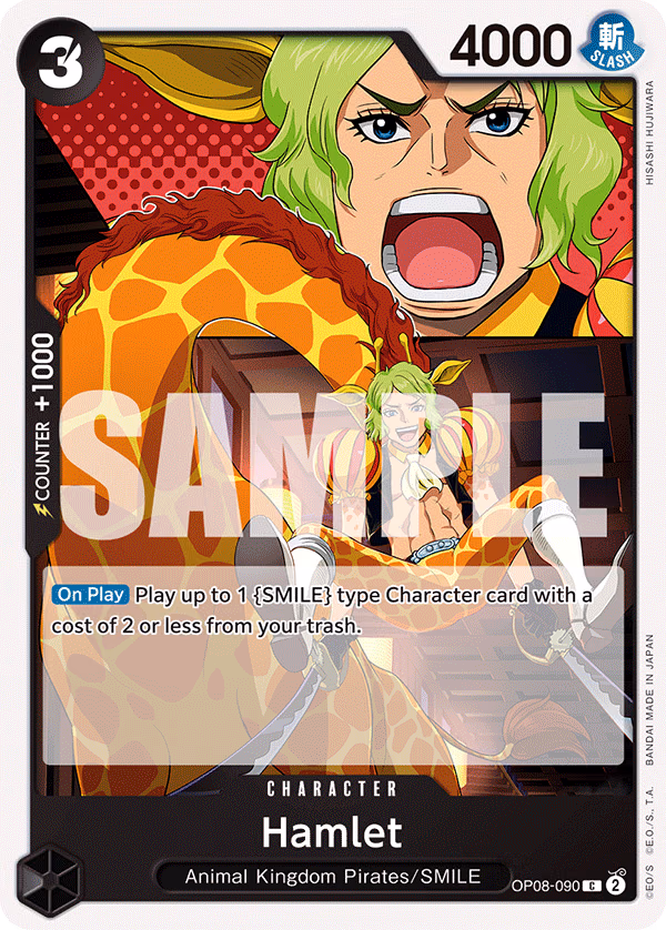 Hamlet One Piece card (OP08-090, Two Legends)