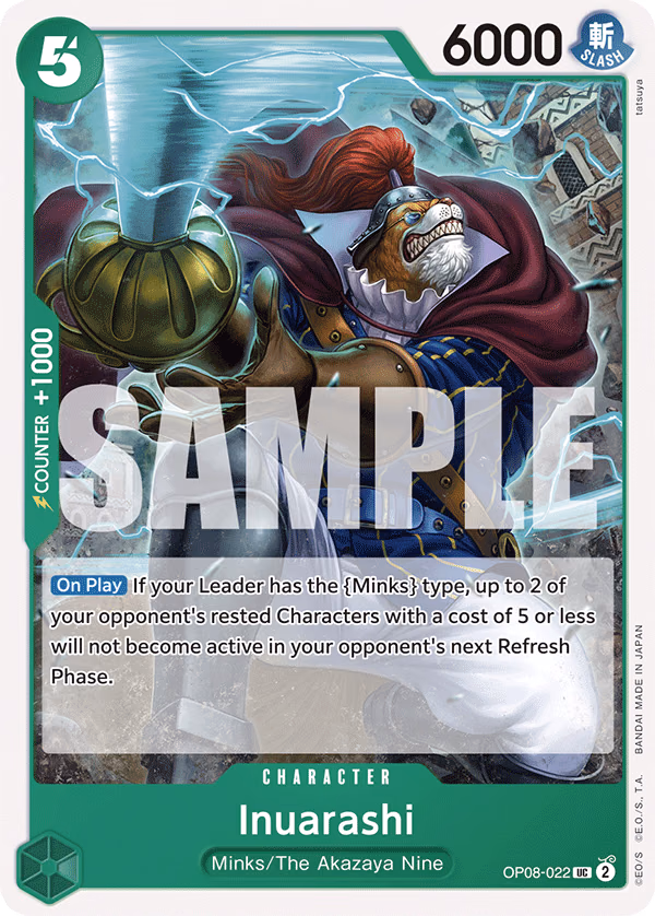Inuarashi One Piece card (OP08-022, Two Legends)