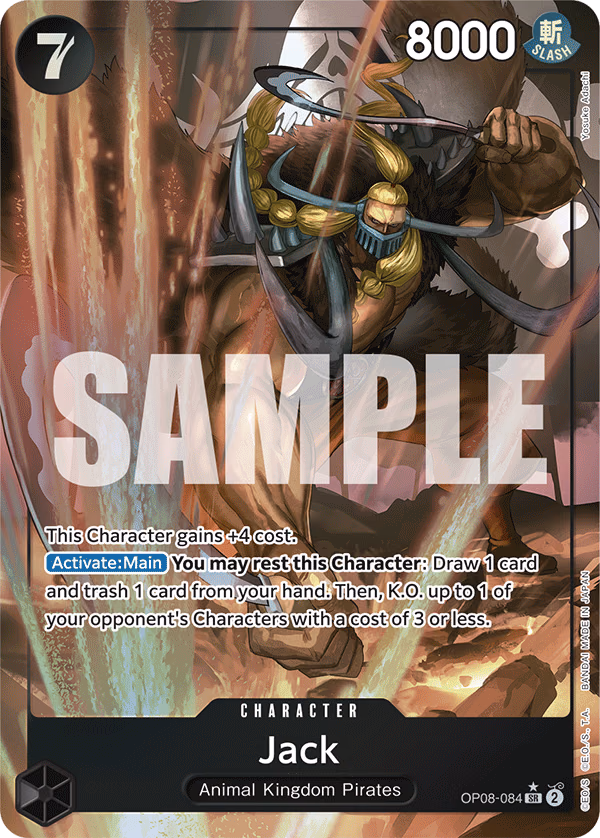 Jack (Parallel) One Piece card (OP08-084, Two Legends)