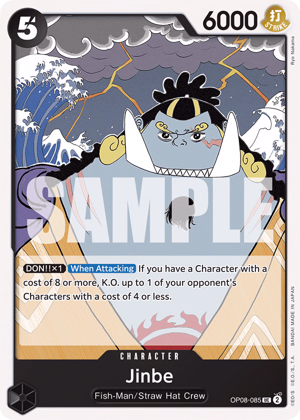 Jinbe One Piece card (OP08-085, Two Legends)