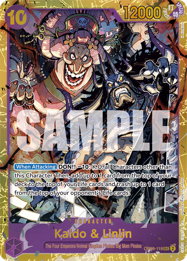 Kaido & Linlin One Piece card (OP08-119, Two Legends)
