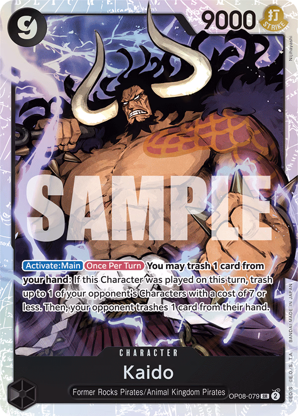 Kaido One Piece card (OP08-079, Two Legends)