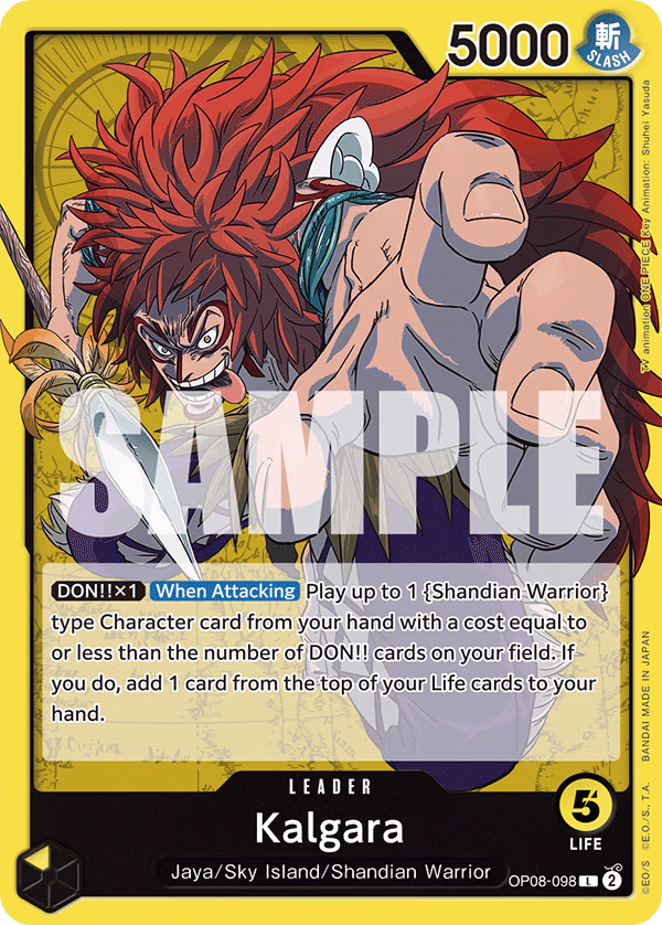 Kalgara One Piece card (OP08-098, Two Legends)