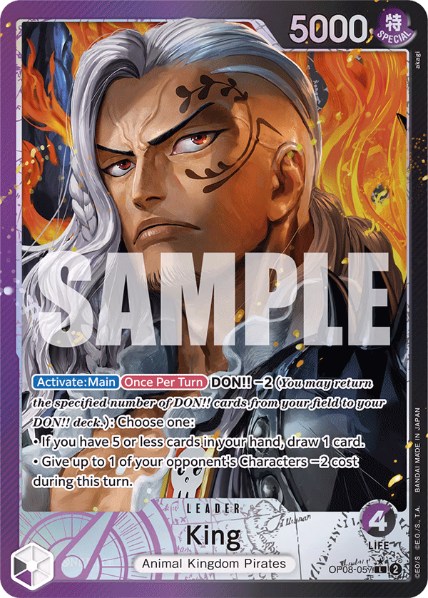 King (Parallel) One Piece card (OP08-057, Two Legends)