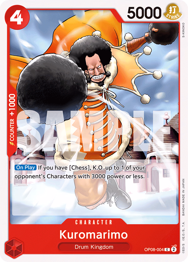 Kuromarimo One Piece card (OP08-004, Two Legends)
