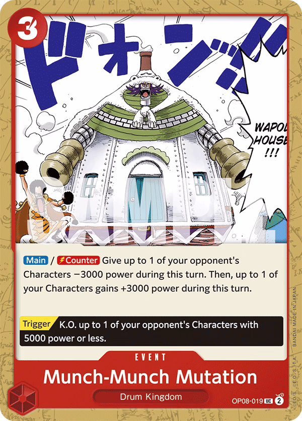 Munch-Munch Mutation One Piece card (OP08-019, Two Legends)