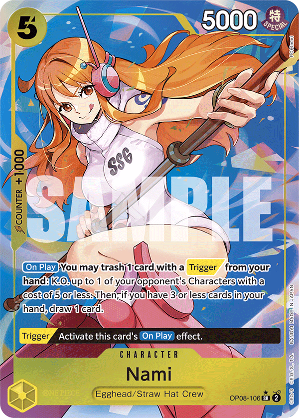 Nami (Parallel) One Piece card (OP08-106, Two Legends)