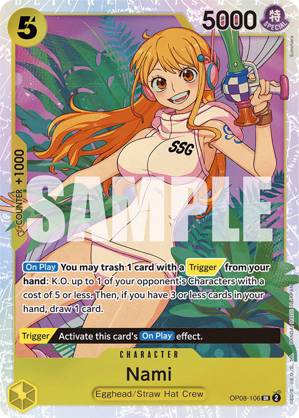 Nami One Piece card (OP08-106, Two Legends)