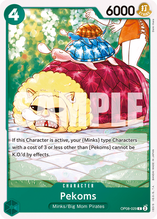 Pekoms One Piece card (OP08-029, Two Legends)
