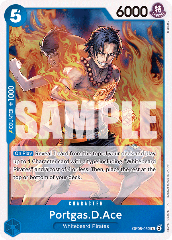 Portgas.D.Ace One Piece card (OP08-052, Two Legends)