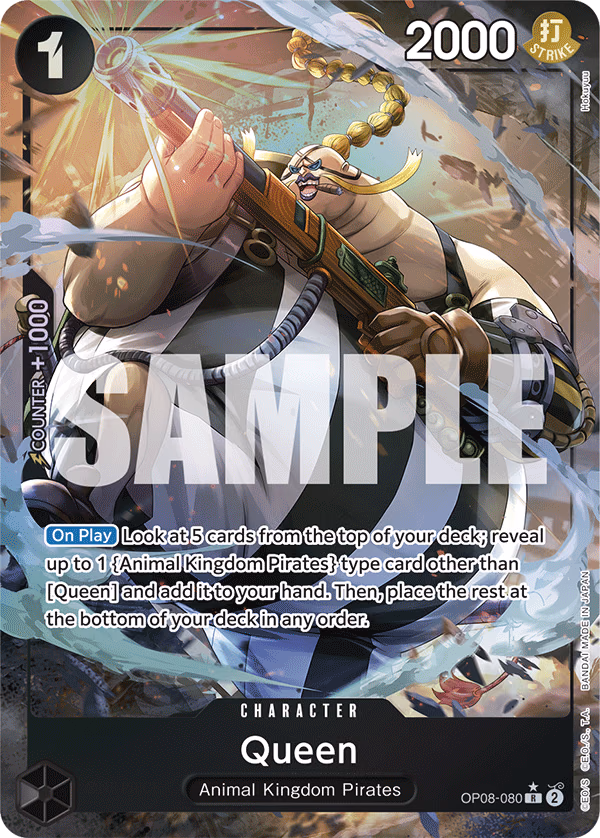 Queen (Parallel) One Piece card (OP08-080, Two Legends)