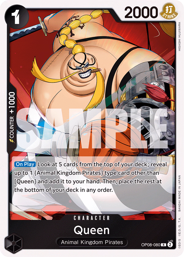 Queen One Piece card (OP08-080, Two Legends)