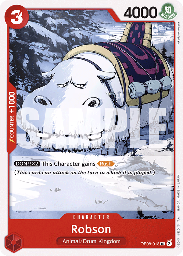Robson One Piece card (OP08-013, Two Legends)