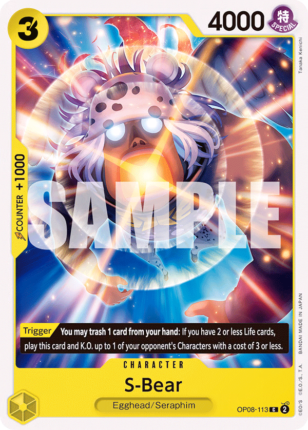 S-Bear One Piece card (OP08-113, Two Legends)