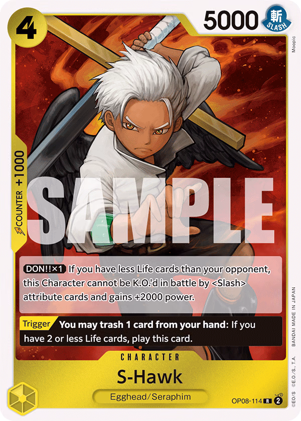 S-Hawk One Piece card (OP08-114, Two Legends)