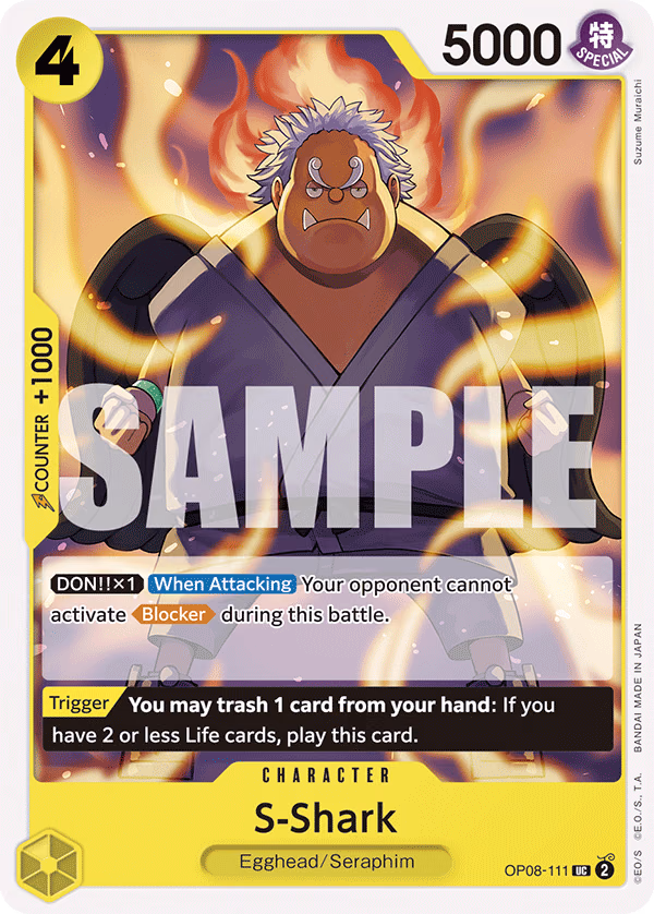 S-Shark One Piece card (OP08-111, Two Legends)