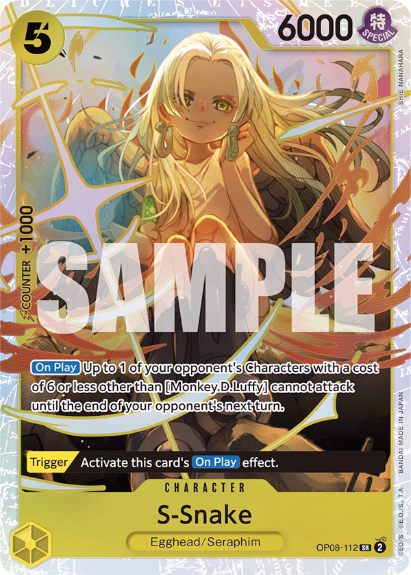 S-Snake One Piece card (OP08-112, Two Legends)