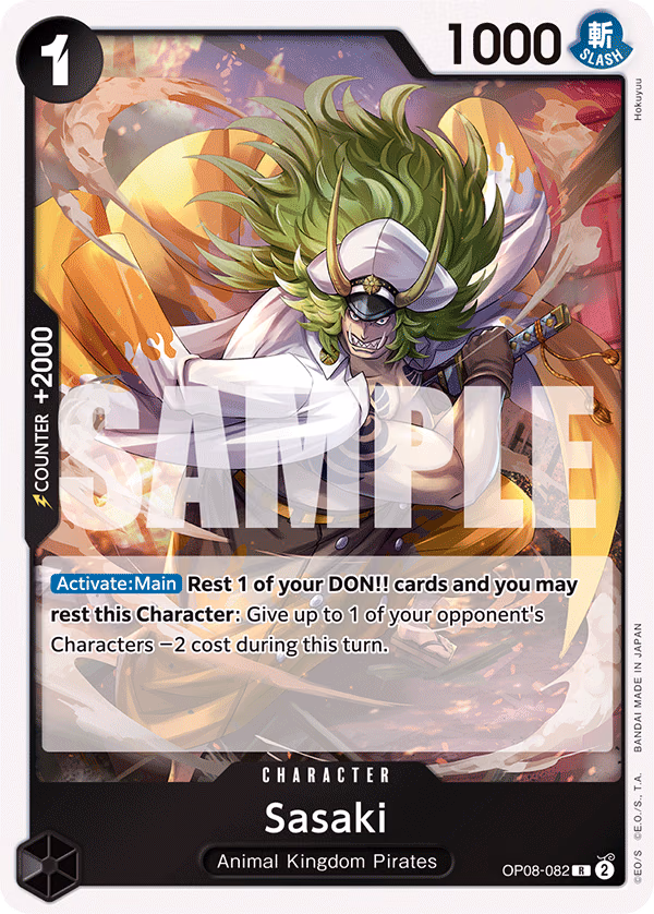 Sasaki One Piece card (OP08-082, Two Legends)
