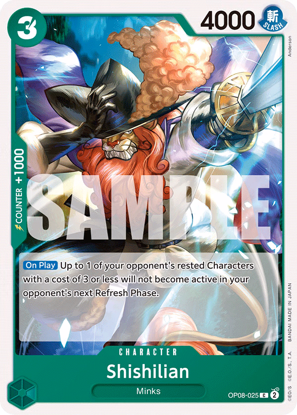 Shishilian One Piece card (OP08-025, Two Legends)