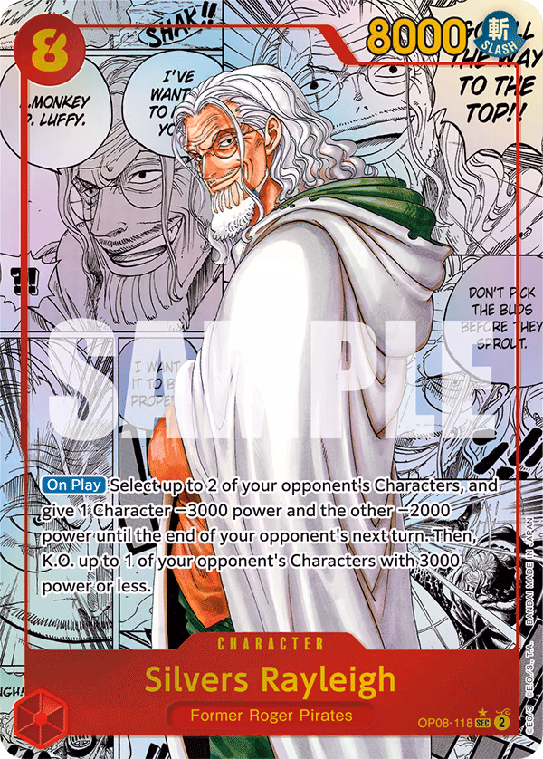 Silvers Rayleigh (Parallel) One Piece card (OP08-118, Two Legends)